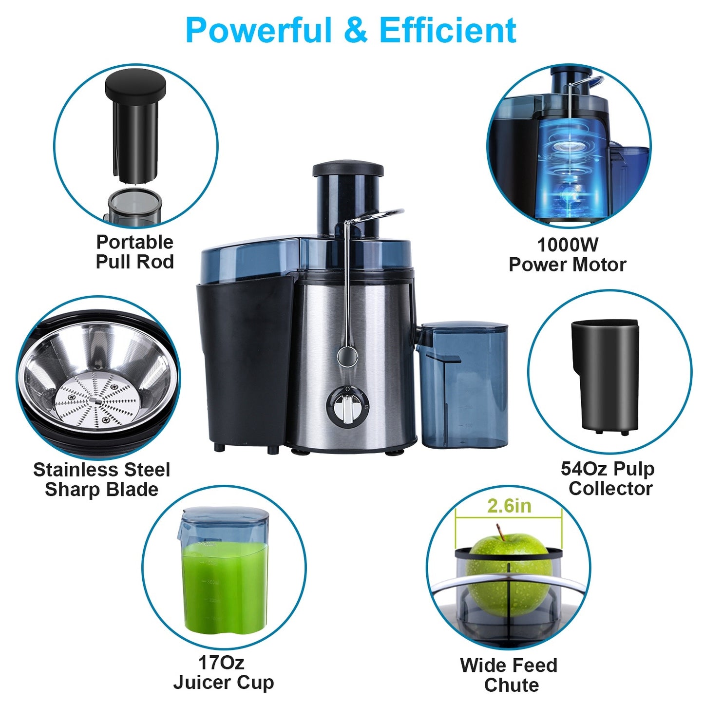 1Pc Centrifugal Juicer Juice Extractor For Fruits Vegetables