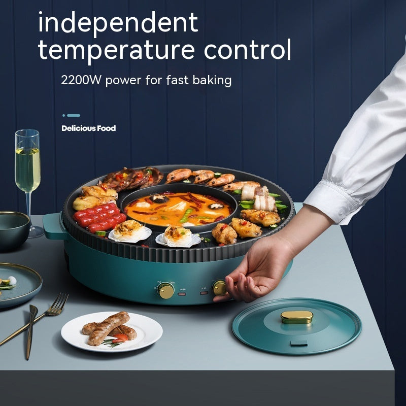 Multi-Function Hot Pot Barbecue One-Piece Pot Home Baking