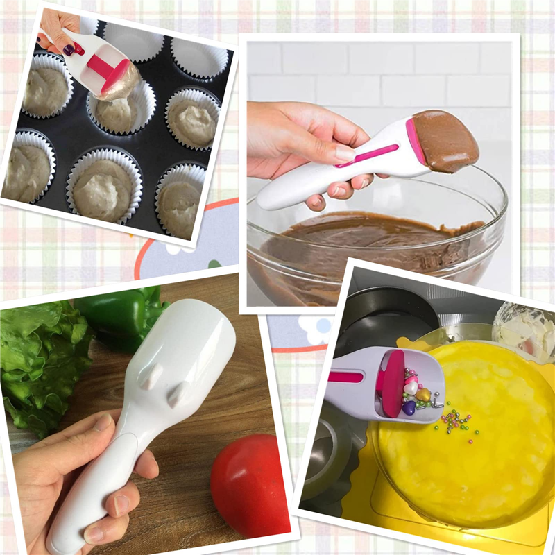 Cake Batter Scoop Can Push Labor-saving Cupcake Spoon Measuring