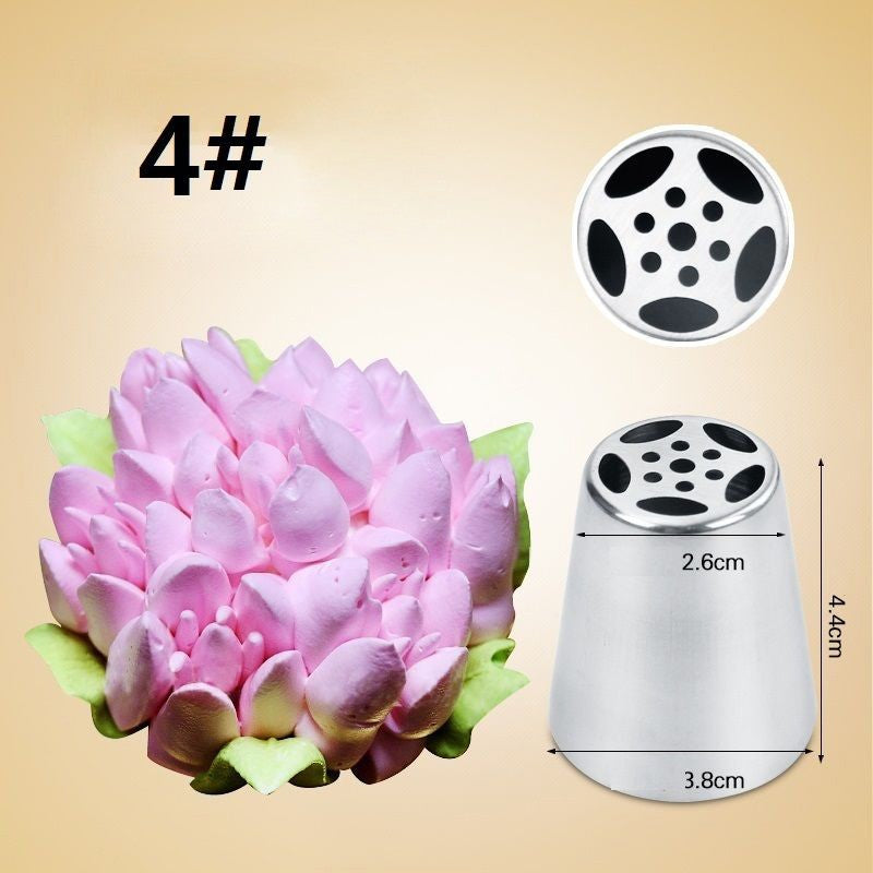 7 Pcs Cream Stainless Steel Russian Icing Piping Nozzle for polishing Pastry