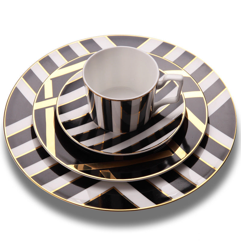 Restaurant steak plate pastry plate cutlery set