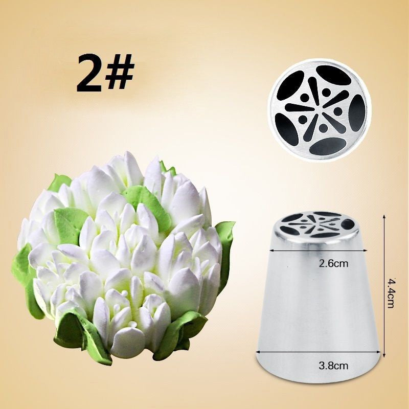 7 Pcs Cream Stainless Steel Russian Icing Piping Nozzle for polishing Pastry