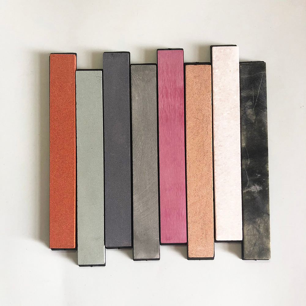 Fixed Angle Boron Carbide Whetstone Strip Set 8 Piece Set Of Sharpener