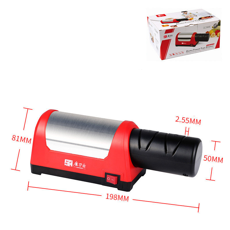 Quick And Automatic Sharpening Of Ceramic Knife With Fixed Angle