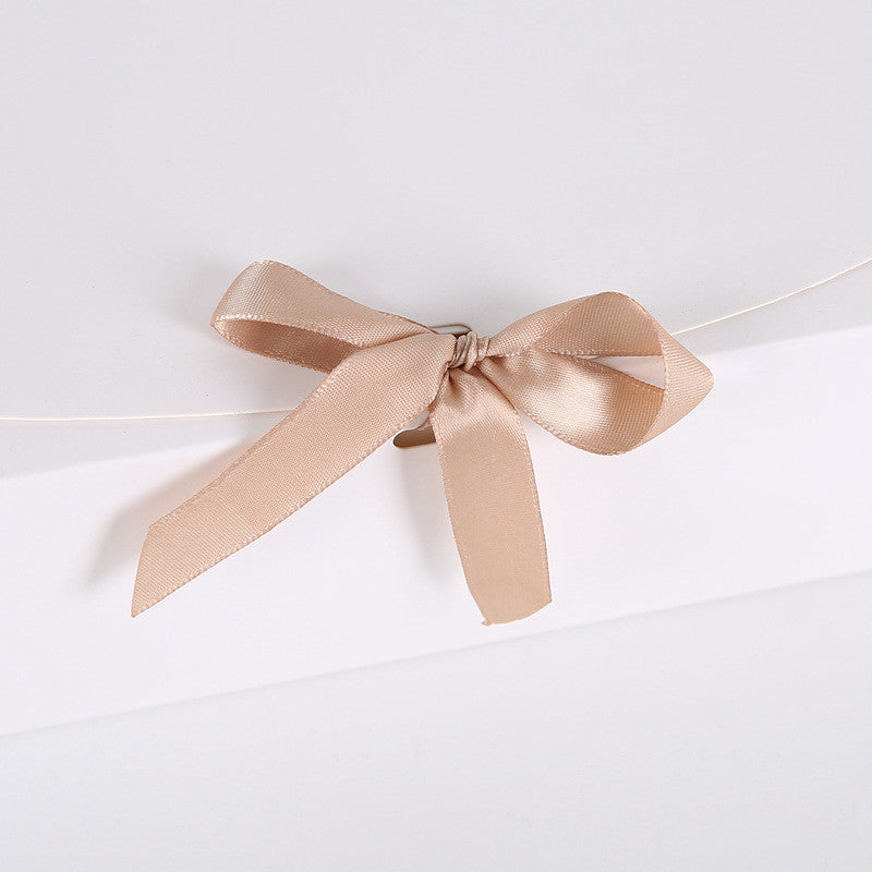 Simple Bowknot Pastry Baking White Cardboard Packaging Box