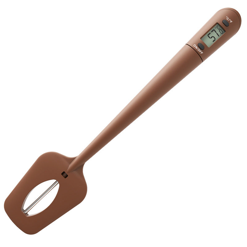 Digital Cooking Thermometer Double Use Silicone Scraper