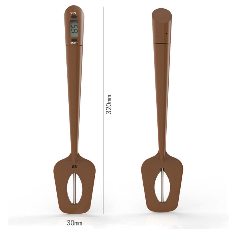 Digital Cooking Thermometer Double Use Silicone Scraper