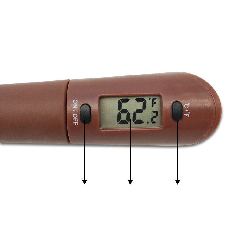 Digital Cooking Thermometer Double Use Silicone Scraper
