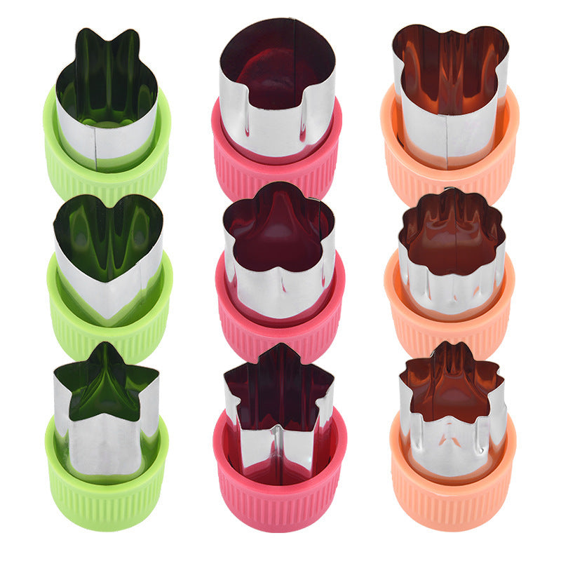 Star Heart Shape Vegetables Cutter Plastic Handle