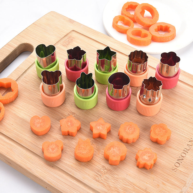 Star Heart Shape Vegetables Cutter Plastic Handle