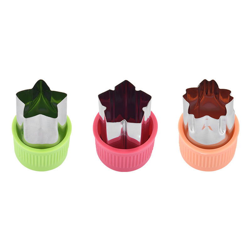 Star Heart Shape Vegetables Cutter Plastic Handle