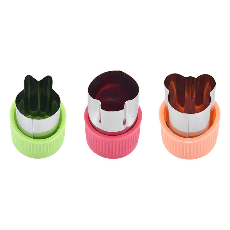 Star Heart Shape Vegetables Cutter Plastic Handle