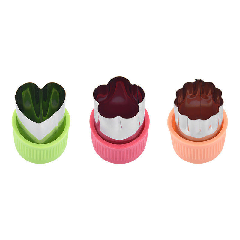 Star Heart Shape Vegetables Cutter Plastic Handle