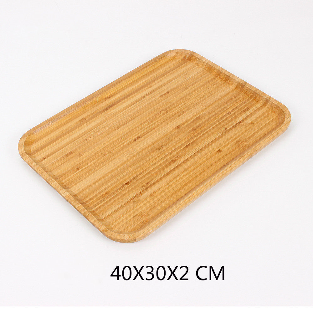 Wooden Bamboo Serving Tray Tea Cup Saucer Trays Fruit Plate