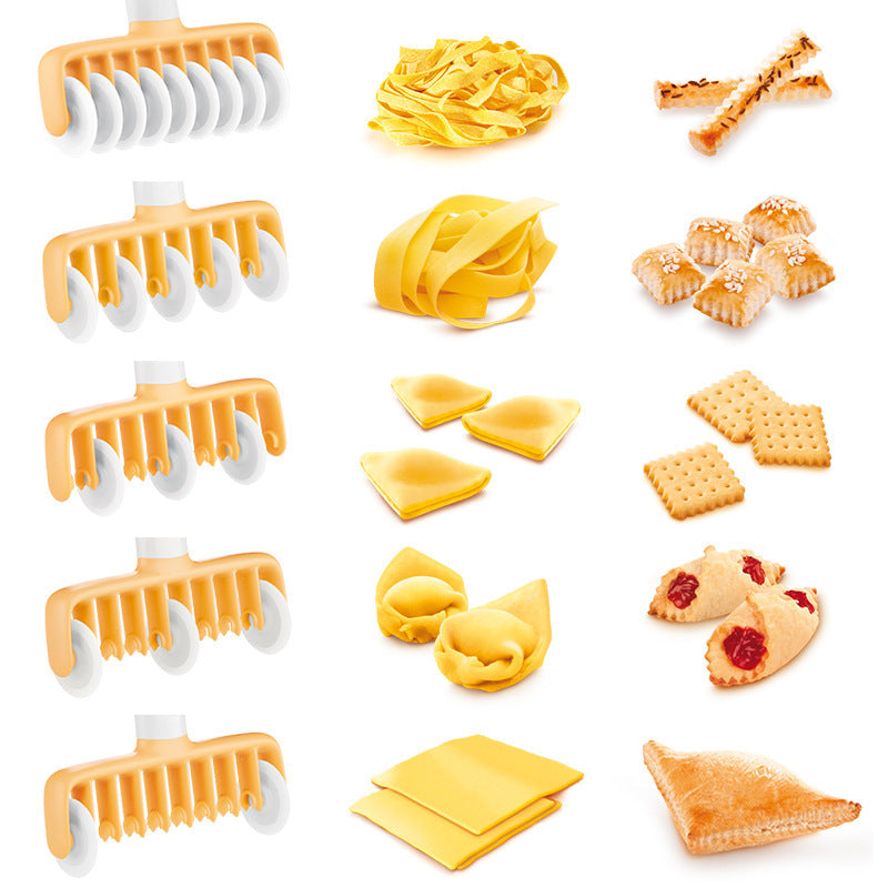 Kitchen Pizza Roller Pin Bread Hole Puncher Dough Crimper