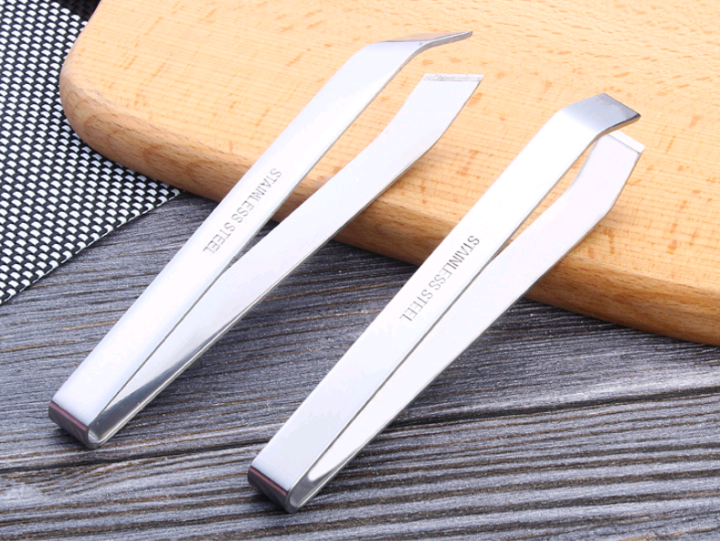Stainless steel plucking tweezers kitchen gadgets fish bone pliers