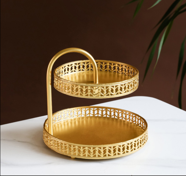 Pastry Tray Storage Tray Double Layer Creative Personality Fashion Living Room Household