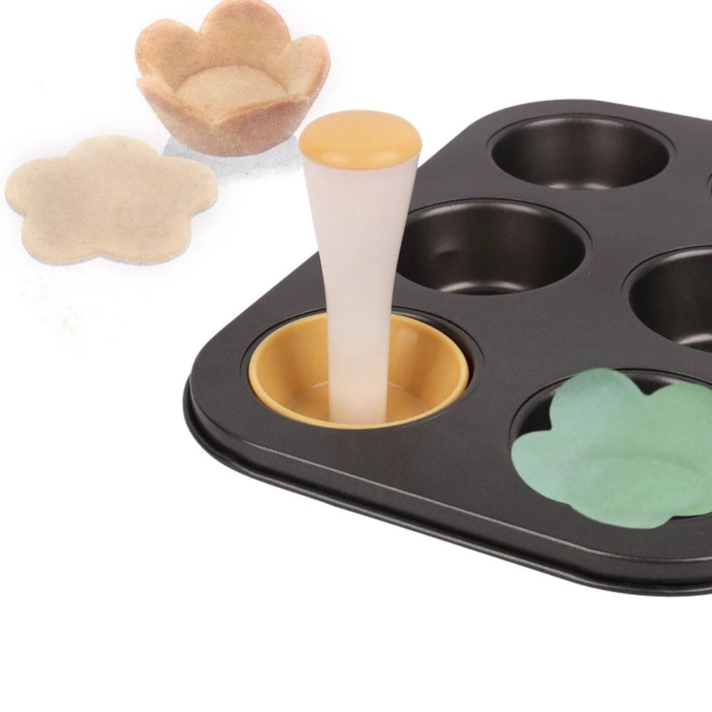 Plastic Pastry Tamper Tart Shell Molds Cake Cutter Flower