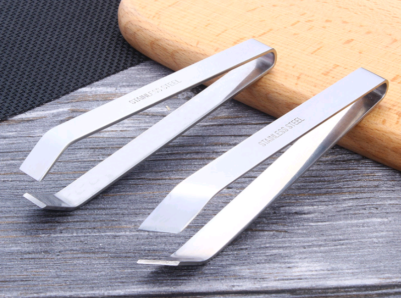 Stainless steel plucking tweezers kitchen gadgets fish bone pliers