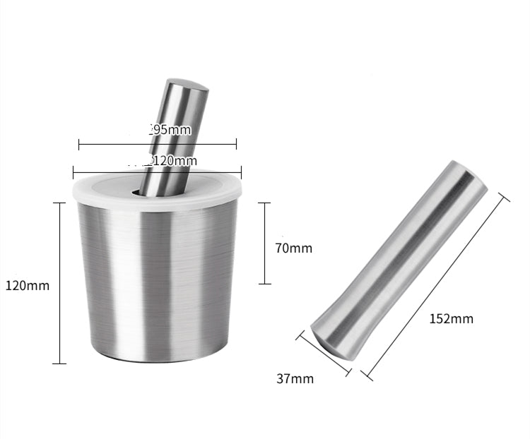 Kitchen 304 stainless steel garlic masher grinder