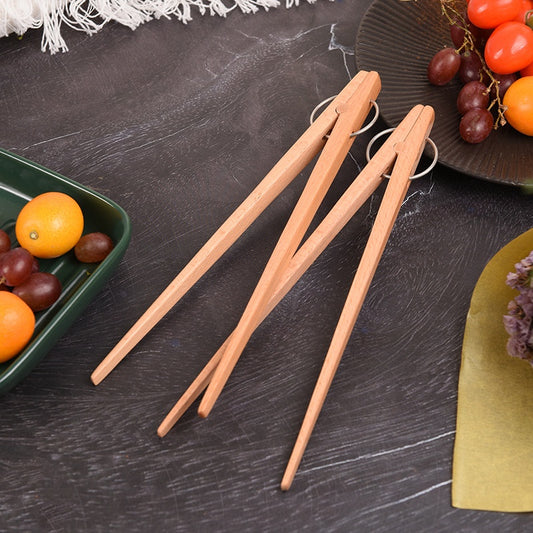 Wholesale Beech Tongs Bread Clip Anti-scald Food Clip