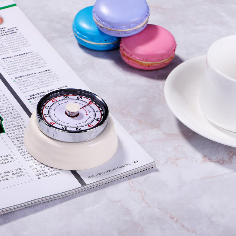 Stainless Steel Mechanical Kitchen Timer Magnet