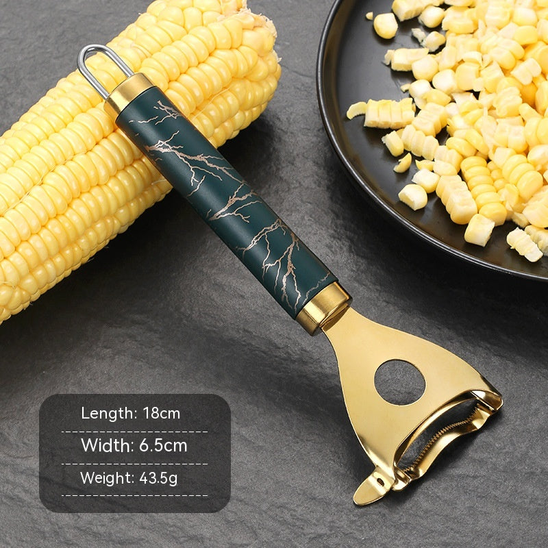Household Kitchen Bold Handle Stainless Steel Corn Planer With Hook