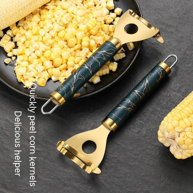 Household Kitchen Bold Handle Stainless Steel Corn Planer With Hook