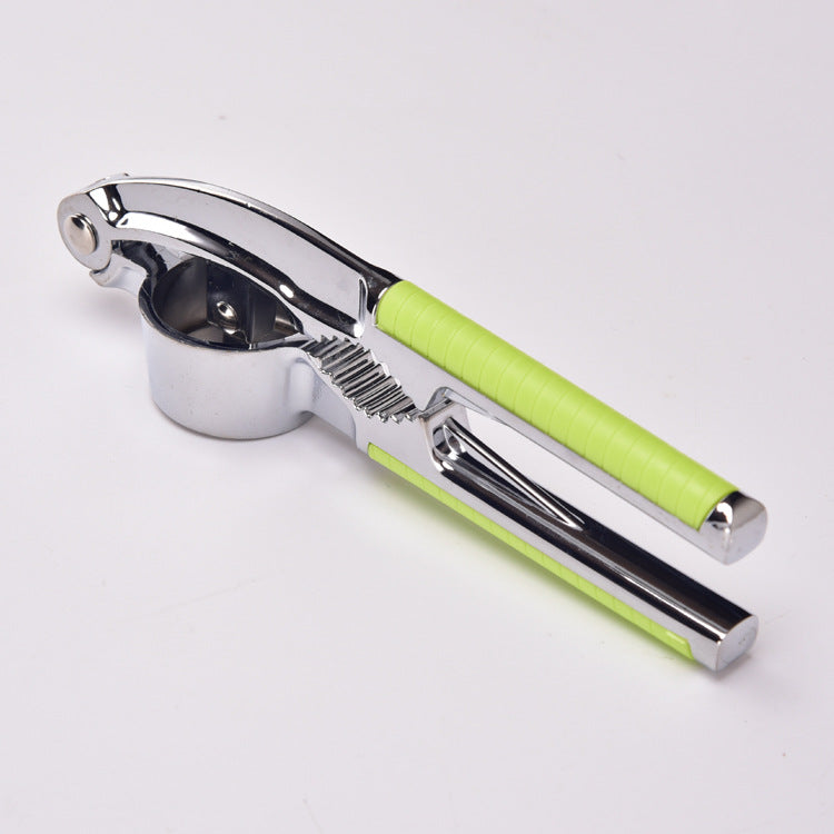 Stainless steel garlic squeezer