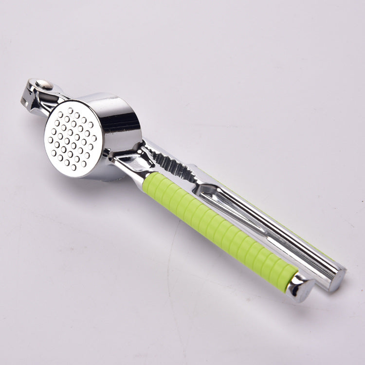 Stainless steel garlic squeezer