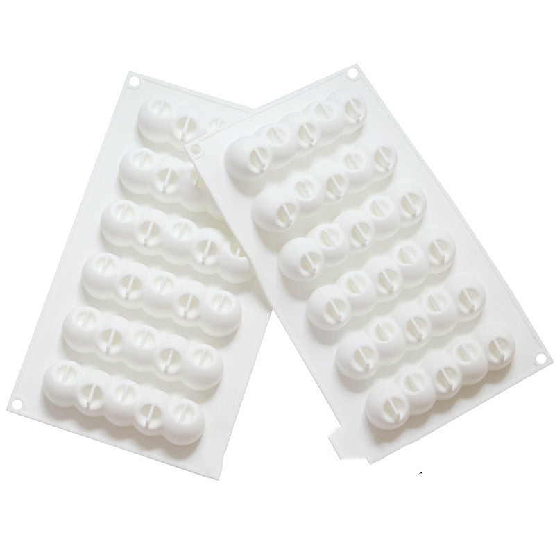6 Concave Ball Strips French Pastry Mousse Cake Silicone Mold