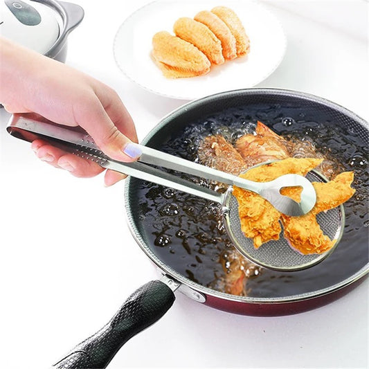 Multi-functional Oil Food Folder Kitchen Food  Oil Scoop