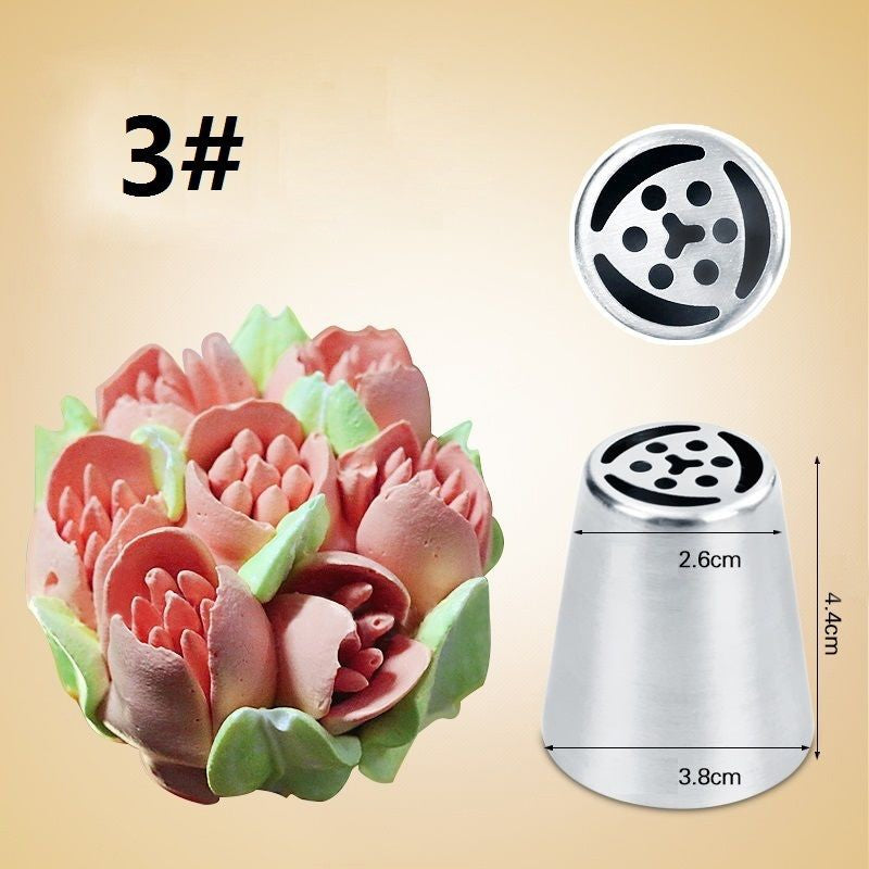 7 Pcs Cream Stainless Steel Russian Icing Piping Nozzle for polishing Pastry