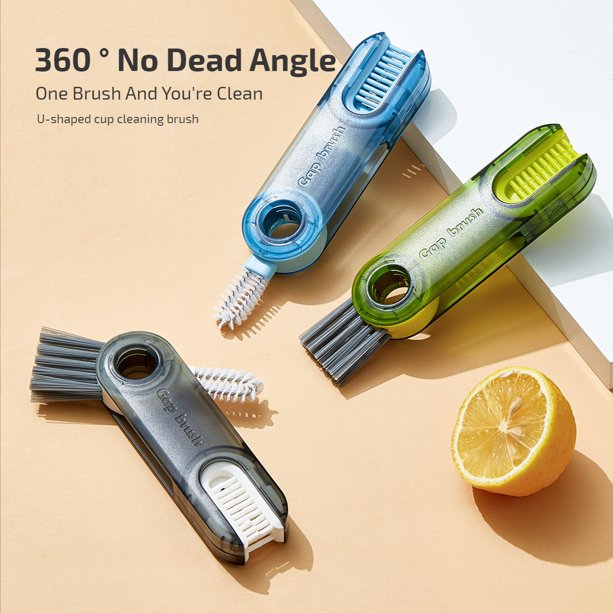 3 In 1 Tiny Bottle Cup Cover Brush Straw Cleaner Tools Multi-Functional