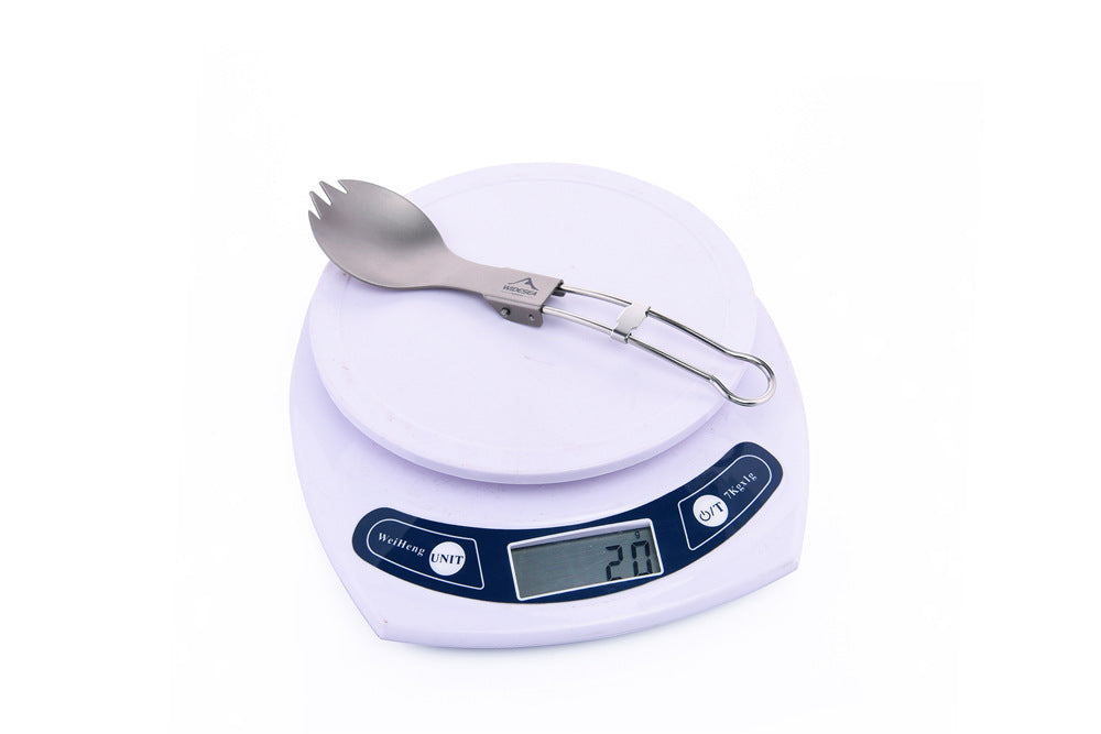 Pure Titanium Foldable Fork And Spoon Two In One