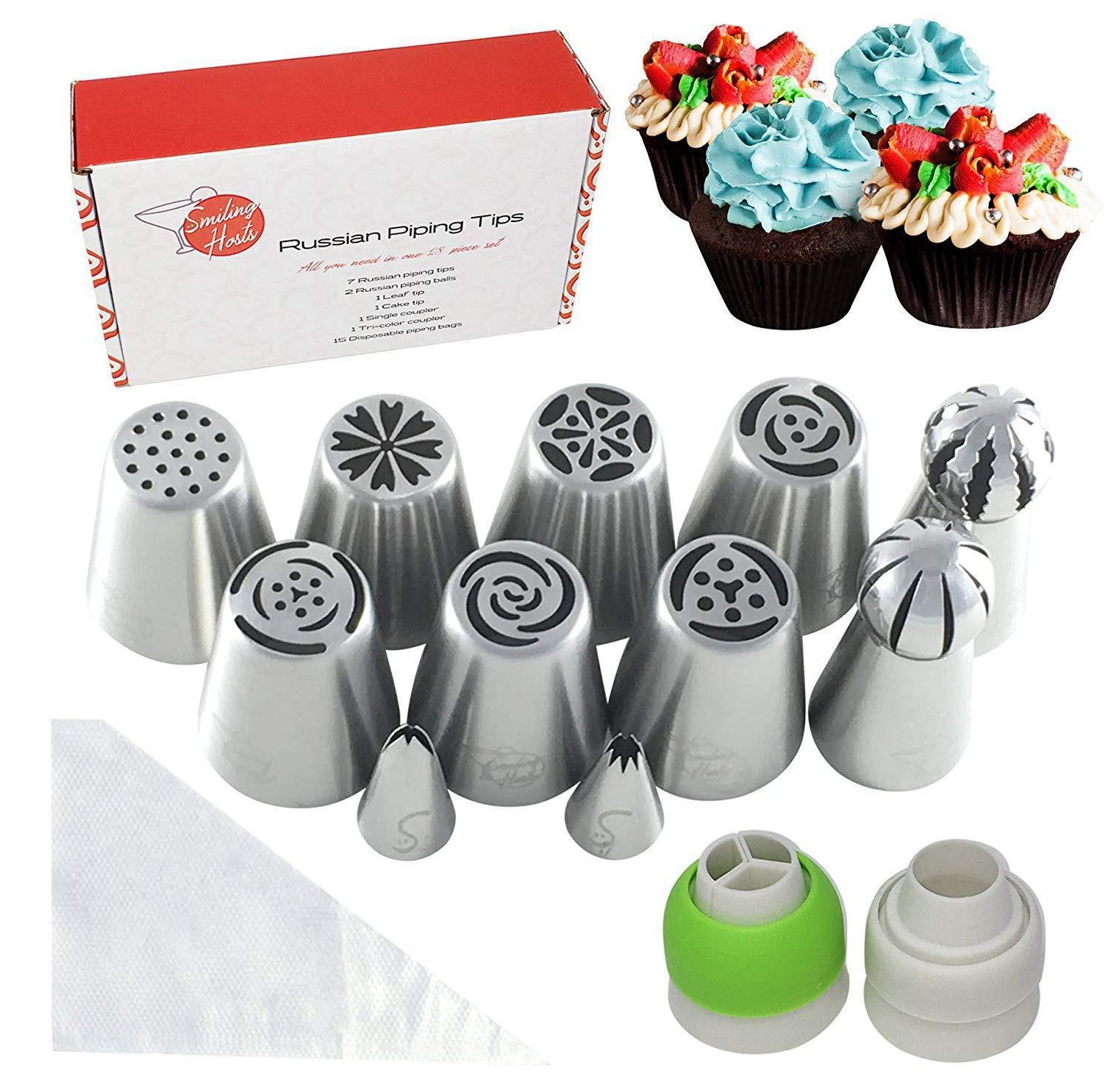 30-piece Set Russian Nozzle Set Converter Decorating Pouch