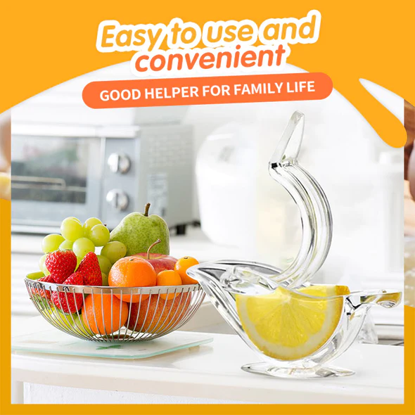 Manual Lemon Juicer Transparent Acrylic Elegance Bird Shape