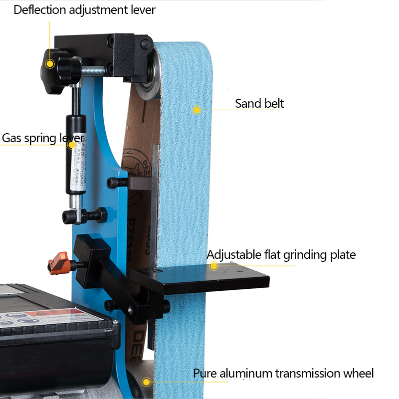 Small Vertical Sanding Belt Machine Electric Burr Woodworking Grinding