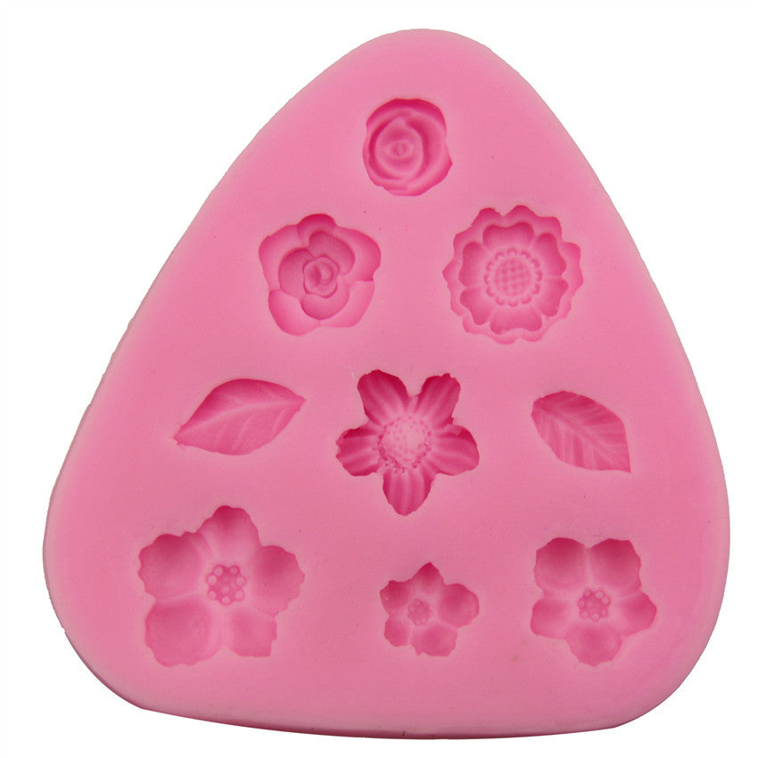 Flower Leaf Fondant Silicone Pastry Baking Kitchen Mold