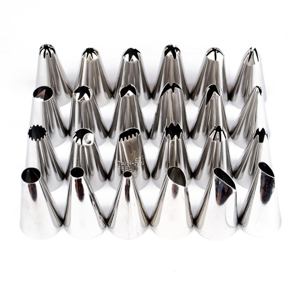 24 pcs Cupcake Fondant Sugarcraft Icing Piping DIY Cake Decorating