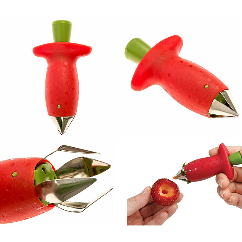 Strawberry Stem Remover Metal Plastic Fruit Leaf Remover Tomato Stalks