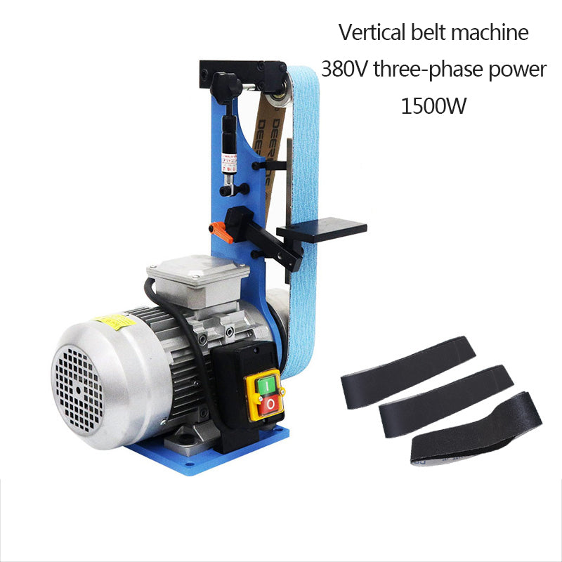 Small Vertical Sanding Belt Machine Electric Burr Woodworking Grinding