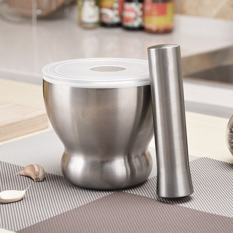 Kitchen 304 stainless steel garlic masher grinder