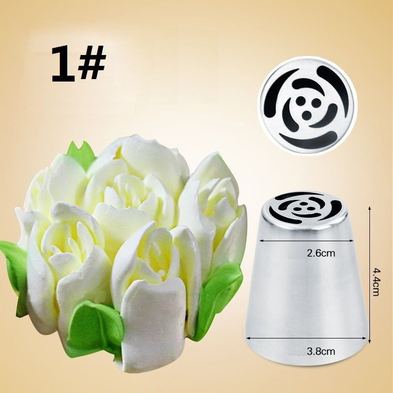 7 Pcs Cream Stainless Steel Russian Icing Piping Nozzle for polishing Pastry