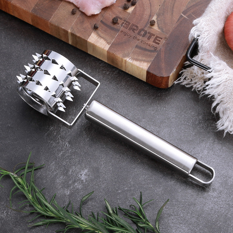 Meat Hammer Kitchen Tool Gadget Stainless Steel Rolling Tender