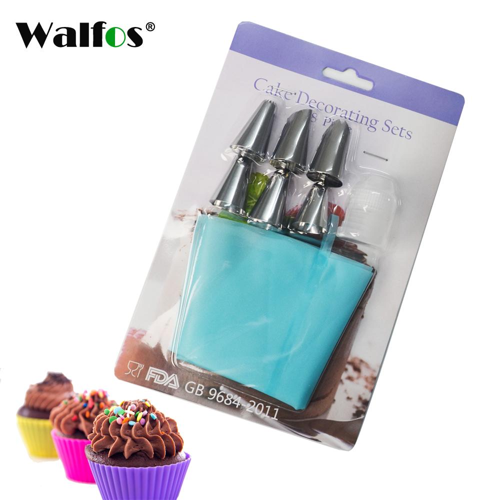6pcs Stainless Steel Nozzle Sets Pastry Bags