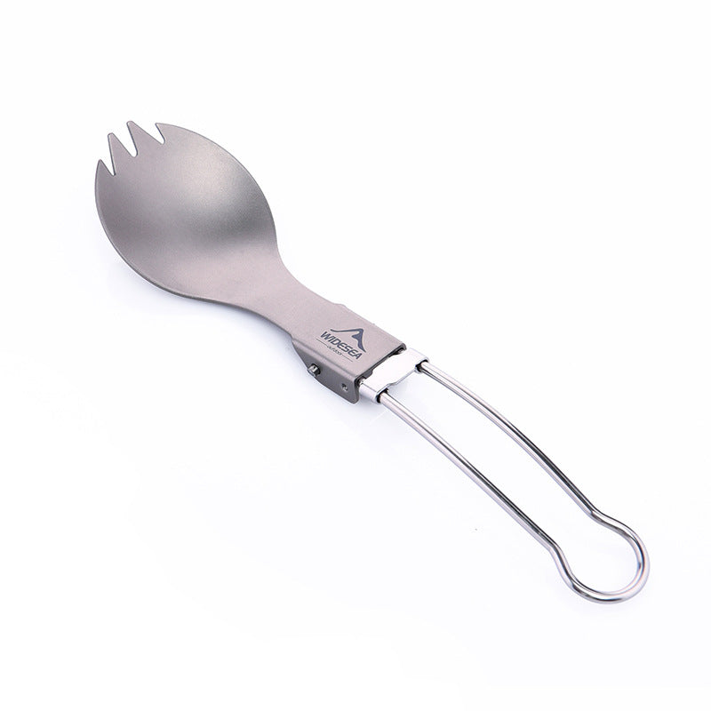 Pure Titanium Foldable Fork And Spoon Two In One