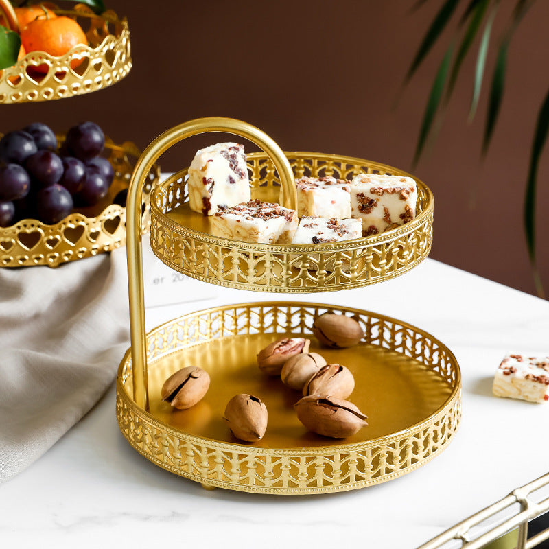 Pastry Tray Storage Tray Double Layer Creative Personality Fashion Living Room Household