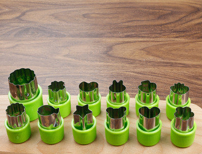 Star Heart Shape Vegetables Cutter Plastic Handle