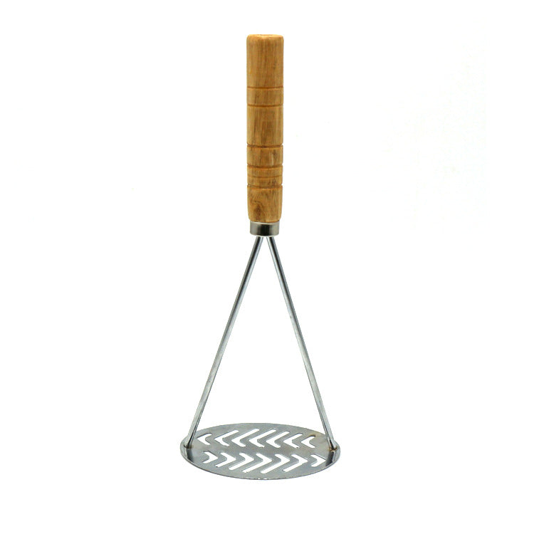 Manual Potato Masher With Wooden Handle Kitchen Gadget